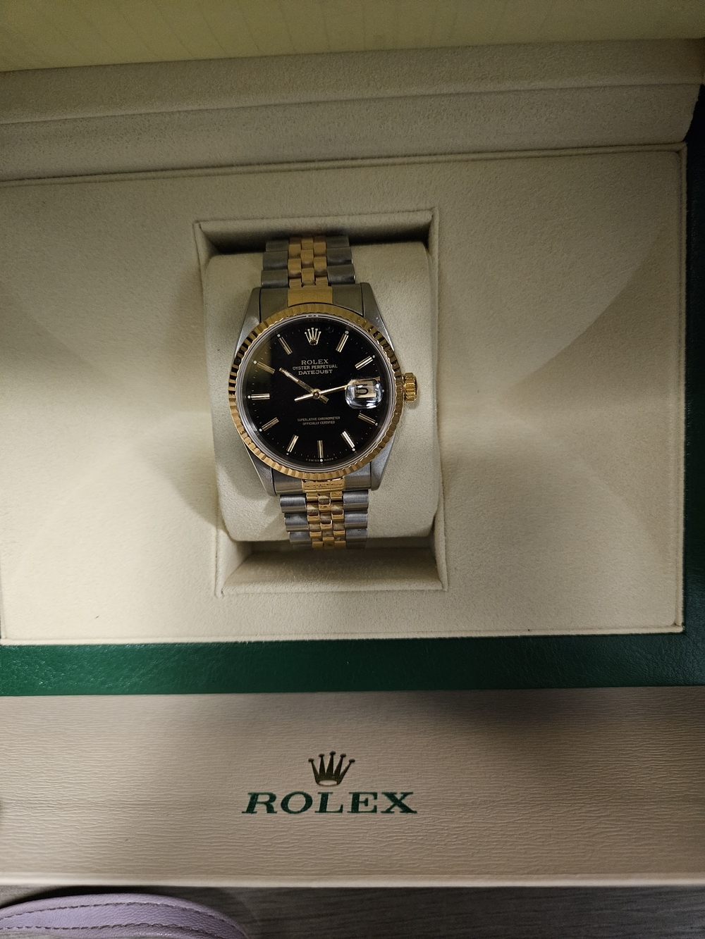 Rolex Datejust Two-Tone Black Dial Watch